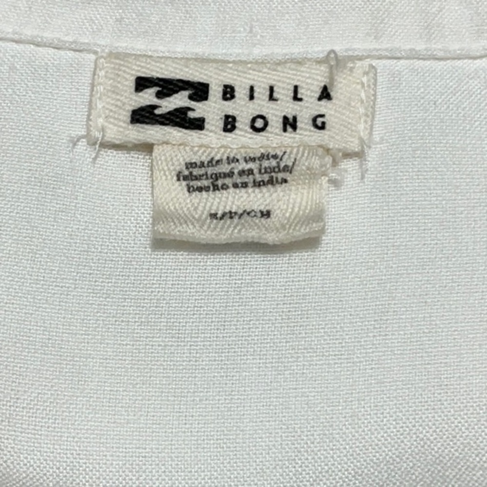 BILLABONG On Vacation Shirt S 23” P2P White $70 Retail NWOT - Picture 3 of 13